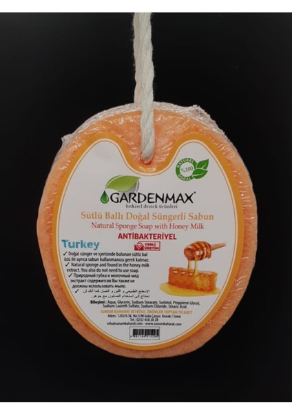 Sütlü Ballı Doğal Süngerli Sabun Antibakteriyel