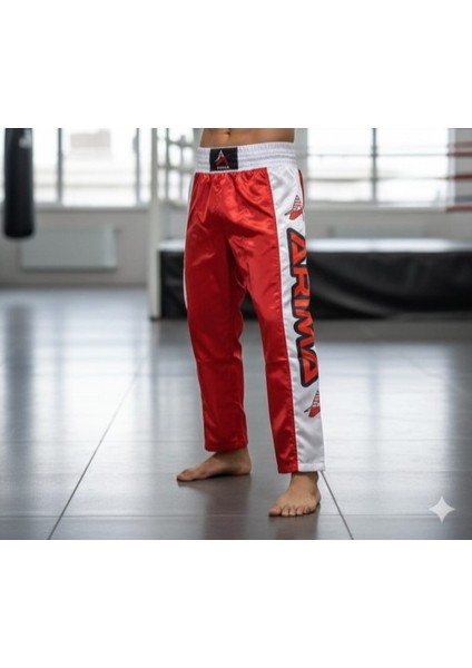 Kick Boks Pantolonu (Kırmızı-Beyaz)