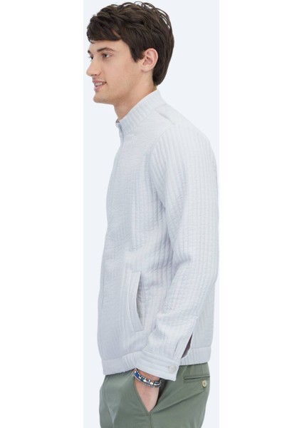 Gri Regular Fit Casual Dokuma Mont