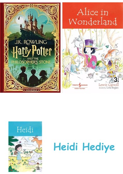 Harry Potter And The Philosopher's Stone: Minalima Edition + Alice In Wonderland + Heidi