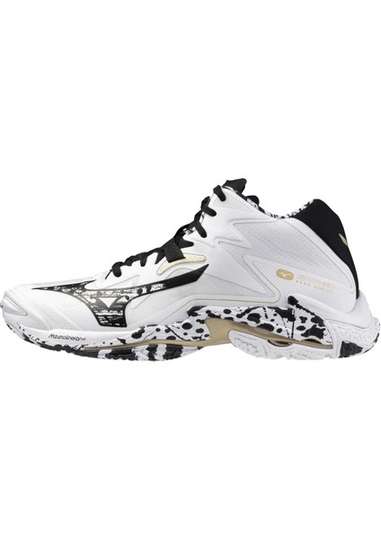 Wave Lightning Z8 Mıd Unisex Voleybol Ayakkabısı Beyaz / Desenli