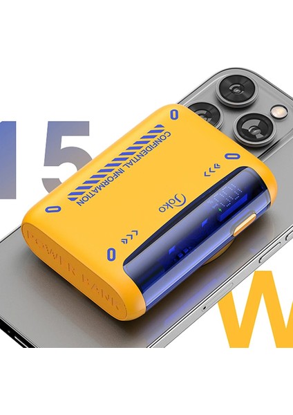 J31 10.000 mAh 20W PD Magsafe Powerbank - Turuncu modelleri