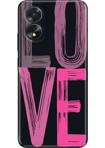 Oppo A38 Kılıf Desenli Baskılı Tpu Rubber Kapak Love2