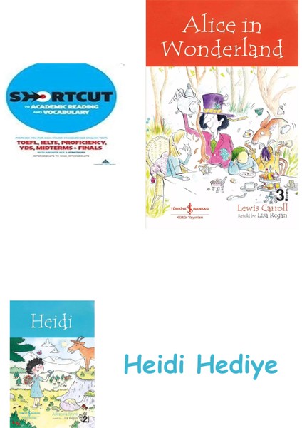 Shortcut To Academic Reading And Vocabulary + Alice In Wonderland + Heidi