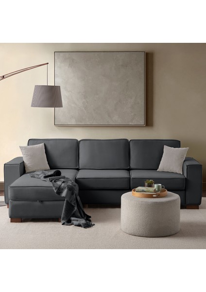 Corner Köşe Koltuk Takımı Sandıklı Antrasit modelleri