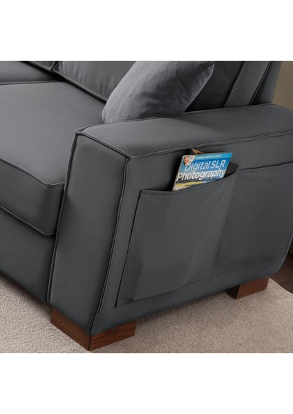 Corner Köşe Koltuk Takımı Sandıklı Antrasit