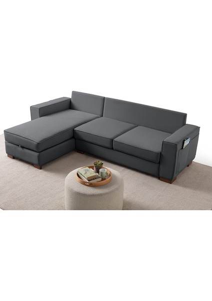 Corner Köşe Koltuk Takımı Sandıklı Antrasit