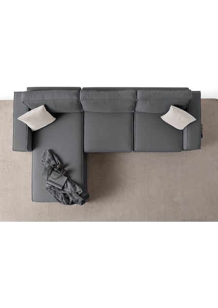 Corner Köşe Koltuk Takımı Sandıklı Antrasit