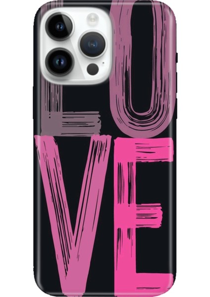 iPhone 15 Pro Max Kılıf Desenli Baskılı Tpu Rubber Kapak Love2