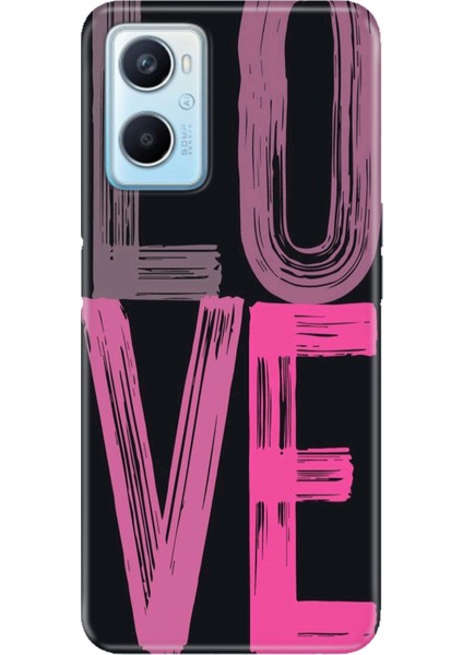 Oppo A96 Kılıf Desenli Baskılı Tpu Rubber Kapak Love2