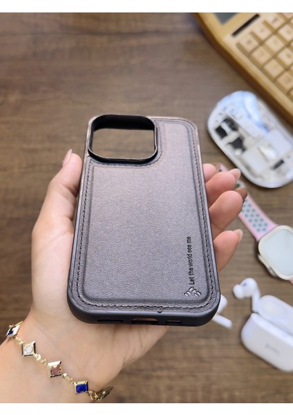 Iphone 15 Pro Uyumlu Premium Deri Dokulu Darbelere Karşı Dayanıklı Nazal Silikon Kılıf modelleri