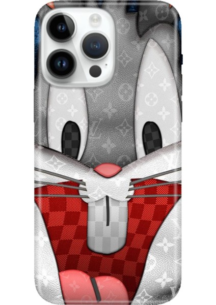 iPhone 15 Pro Max Kılıf Desenli Baskılı Tpu Rubber Kapak Lv-Bugsbuny
