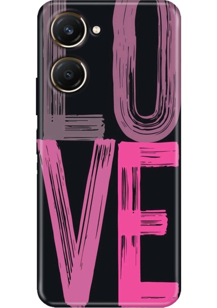 Vivo Y18 Kılıf Desenli Baskılı Tpu Rubber Kapak Love2