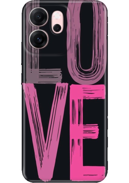 Oppo Reno 14F Kılıf Desenli Baskılı Tpu Rubber Kapak Love2