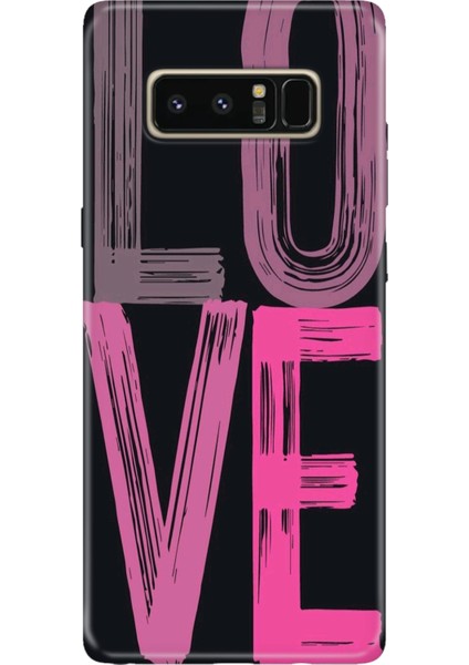 Samsung Galaxy Note 8 Kılıf Desenli Baskılı Tpu Rubber Kapak Love2