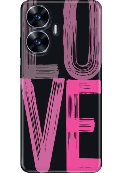 Realme C55 Kılıf Desenli Baskılı Tpu Rubber Kapak Love2