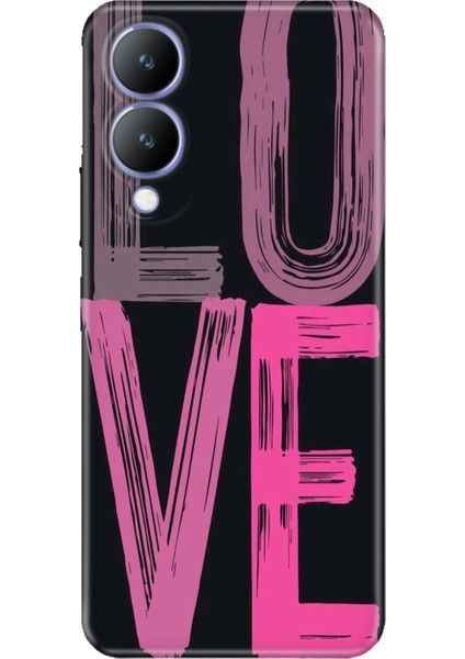 Vivo Y17S Kılıf Desenli Baskılı Tpu Rubber Kapak Love2