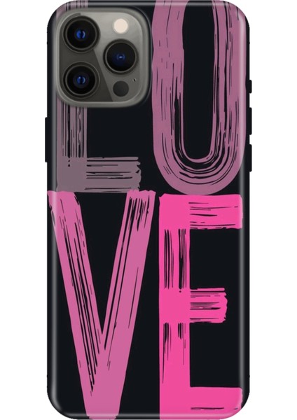 iPhone 12 Pro Kılıf Desenli Baskılı Tpu Rubber Kapak Love2