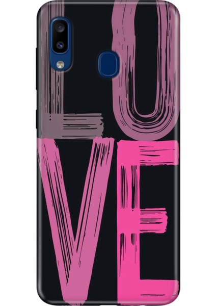 Samsung Galaxy A20 A30 Kılıf Desenli Baskılı Tpu Rubber Kapak Love2