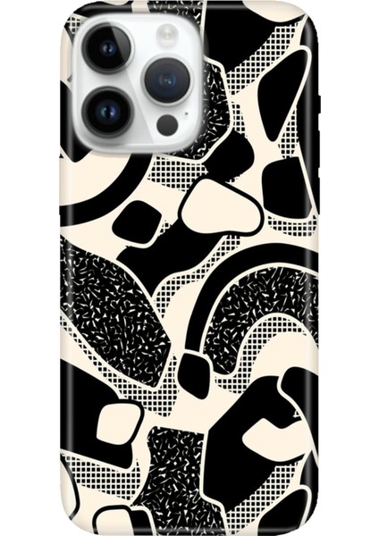 iPhone 15 Pro Max Kılıf Desenli Baskılı Tpu Rubber Kapak Memphis