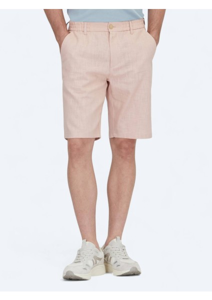 Somon Dokuma Jogging Fit Casual Pamuk Karışımlı Bermuda