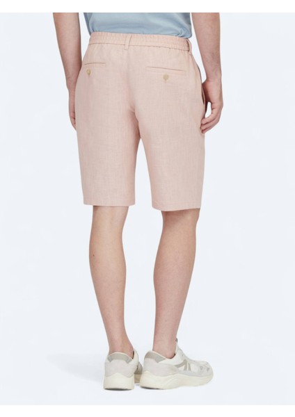 Somon Dokuma Jogging Fit Casual Pamuk Karışımlı Bermuda