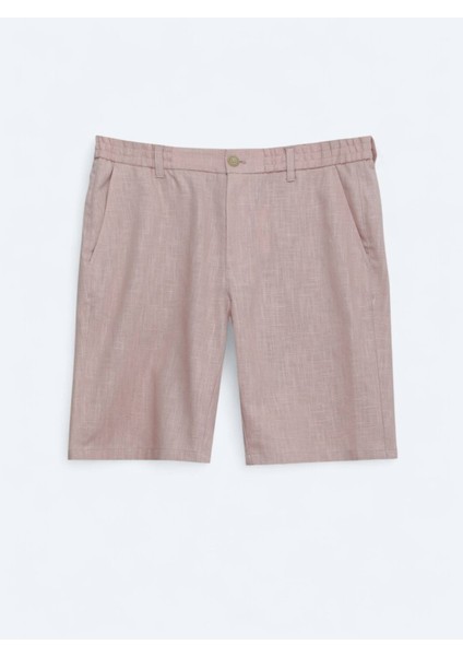 Somon Dokuma Jogging Fit Casual Pamuk Karışımlı Bermuda