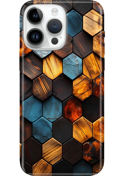 iPhone 15 Pro Max Kılıf Desenli Baskılı Tpu Rubber Kapak Petek