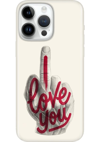 iPhone 15 Pro Max Kılıf Desenli Baskılı Tpu Rubber Kapak Love You