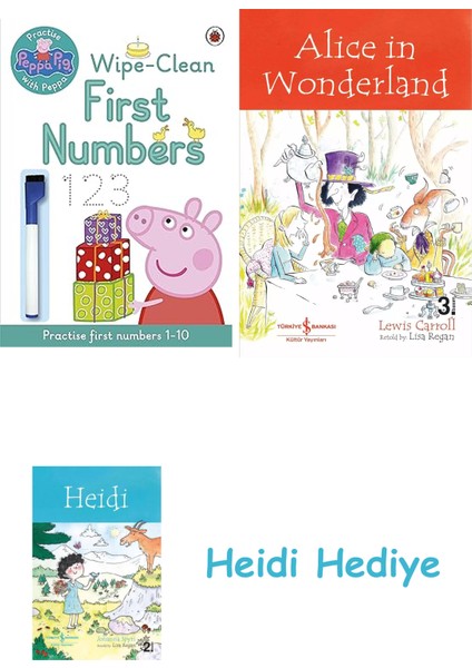 Peppa Pig: Practise With Peppa: Wipe-Clean First Numbers + Alice In Wonderland + Heidi