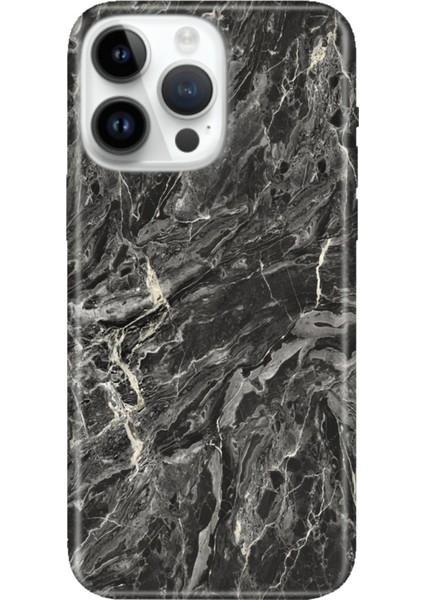 iPhone 15 Pro Max Kılıf Desenli Baskılı Tpu Rubber Kapak Tyla Mermer