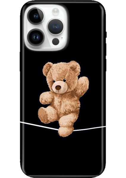 iPhone 15 Pro Max Kılıf Desenli Baskılı Tpu Rubber Kapak Teddybear Cambaz