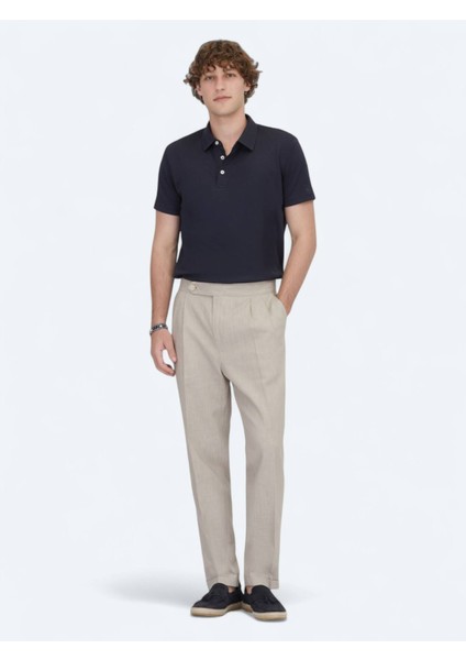 Vizon Dokuma Carrot Fit Casual Pamuk Karışımlı Pantolon indirimleri