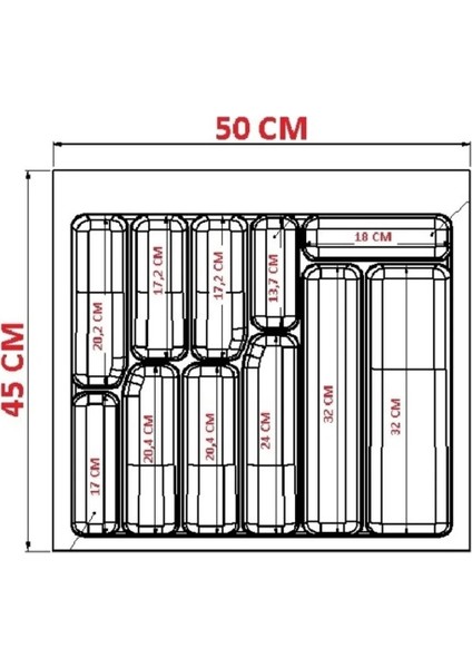 Estelia Çekmece Içi Kaşıklık 50x45 Yeni Model Ürün modelleri