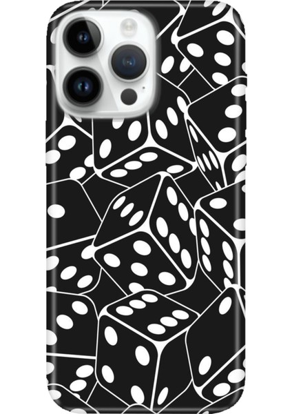 iPhone 15 Pro Max Kılıf Desenli Baskılı Tpu Rubber Kapak Şans Benden Yana