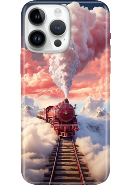iPhone 15 Pro Max Kılıf Desenli Baskılı Tpu Rubber Kapak Tren