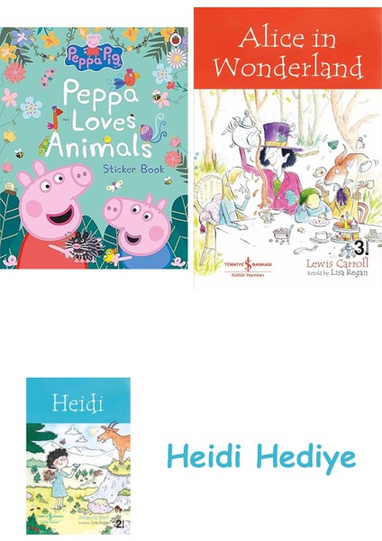 Peppa Pig: Peppa Loves Animals: Sticker Activity Book + Alice In Wonderland + Heidi