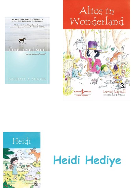 Little, Brown Book Group Bağlanmamış Ruh: Kendinizin Ötesine Yolculuk + Alice In Wonderland + Heidi
