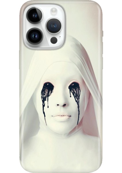 iPhone 15 Pro Max Kılıf Desenli Baskılı Tpu Rubber Kapak Rahibe