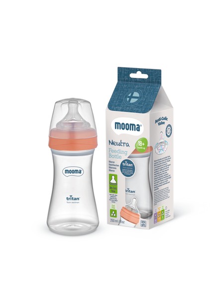 Neutra Tritan Biberon 250 ml 18+ Ay (Hızlı Akış) -Mercan Pembe