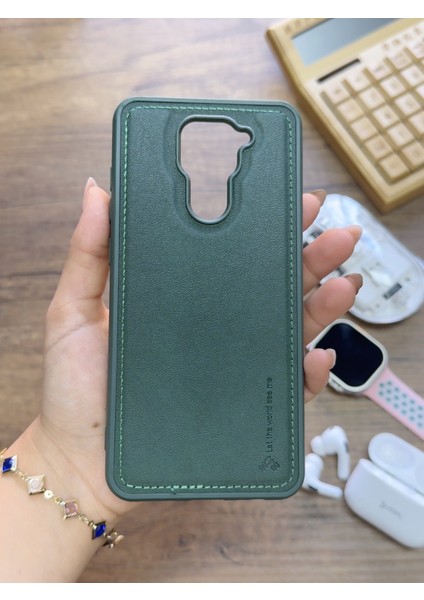 Redmi Note 9 Uyumlu Premium Deri Dokulu Darbelere Karşı Dayanıklı Nazal Silikon Kılıf fırsatları