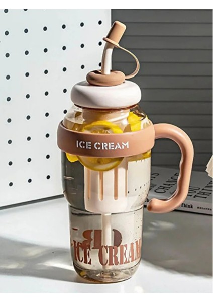 Bıgmug Ice Cream Tritan Pipetli Suluk Detoks Matara 1300 ml fiyatları