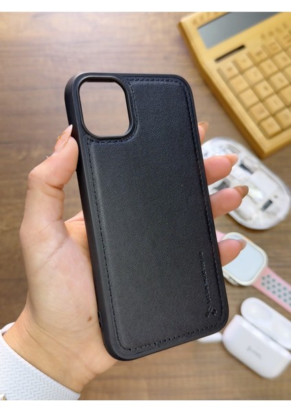 Iphone 12 Pro Max Uyumlu Premium Deri Dokulu Darbelere Karşı Dayanıklı Nazal Silikon Kılıf