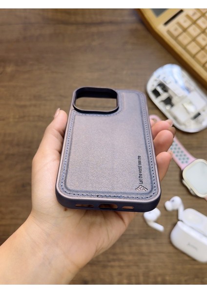 Iphone 15 Pro Uyumlu Premium Deri Dokulu Darbelere Karşı Dayanıklı Nazal Silikon Kılıf modelleri