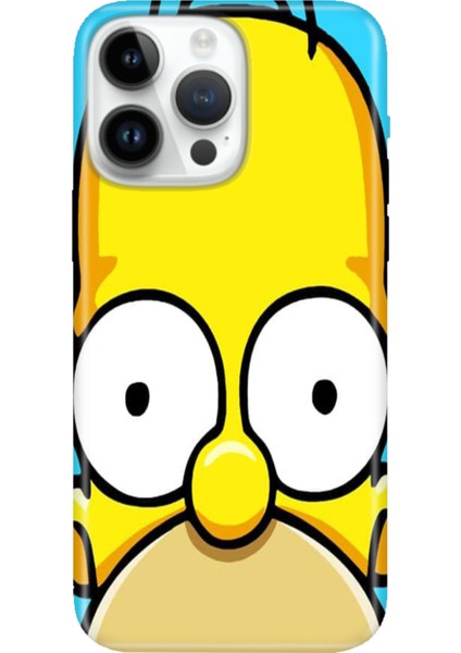 iPhone 15 Pro Max Kılıf Desenli Baskılı Tpu Rubber Kapak Simpsonface