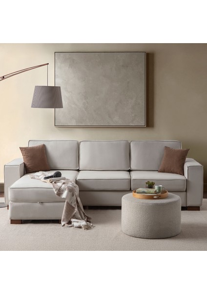 Corner Köşe Koltuk Takımı Sandıklı Krem modelleri