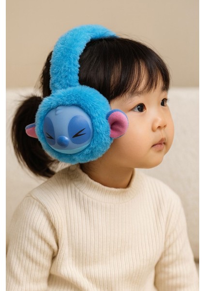 Stitch Peluş Kulaklık Mor