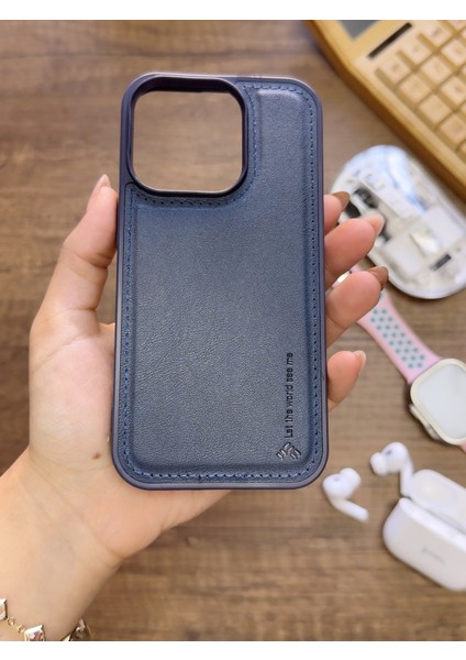 Iphone 13 Pro Uyumlu Premium Deri Dokulu Darbelere Karşı Dayanıklı Nazal Silikon Kılıf fırsatları