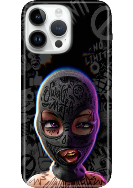 iPhone 15 Pro Max Kılıf Desenli Baskılı Tpu Rubber Kapak Swagg