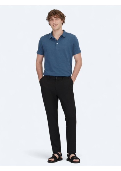 Lacivert Polo Yaka %100 Pamuk T-Shirt modelleri